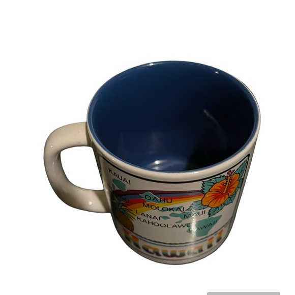 SOLD Vintage Hawaii Hilo Hattie Rainbow Pineapple Hibiscus coffee/tea cup - Picture 4 of 5